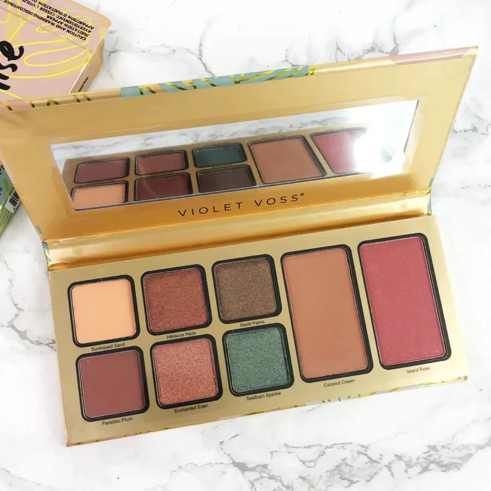 NIB Pretty In Paradise Eyeshadow & Face Palette - Violet Voss